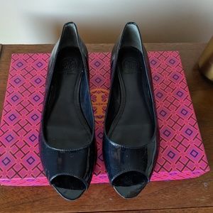 Tory Burch Peep Toe Flats